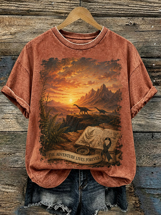 Women's 1947-2026 Memorial Vintage Dinosaur Graphic T-shirt