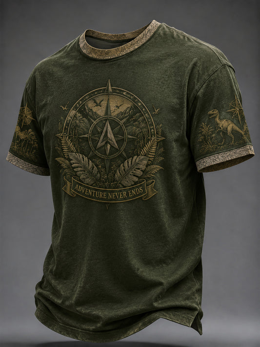 Men's ADVENTURE NEVER ENDS Printed T-shirt