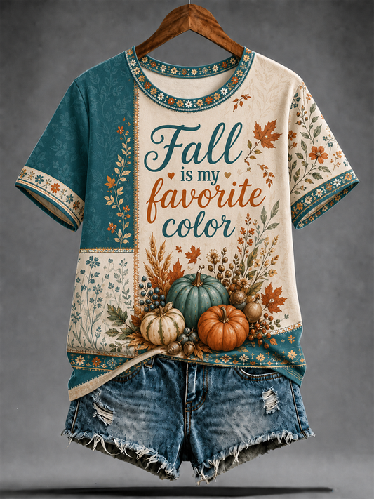 Women's Fall is my favorite color short-sleeved T-shirt