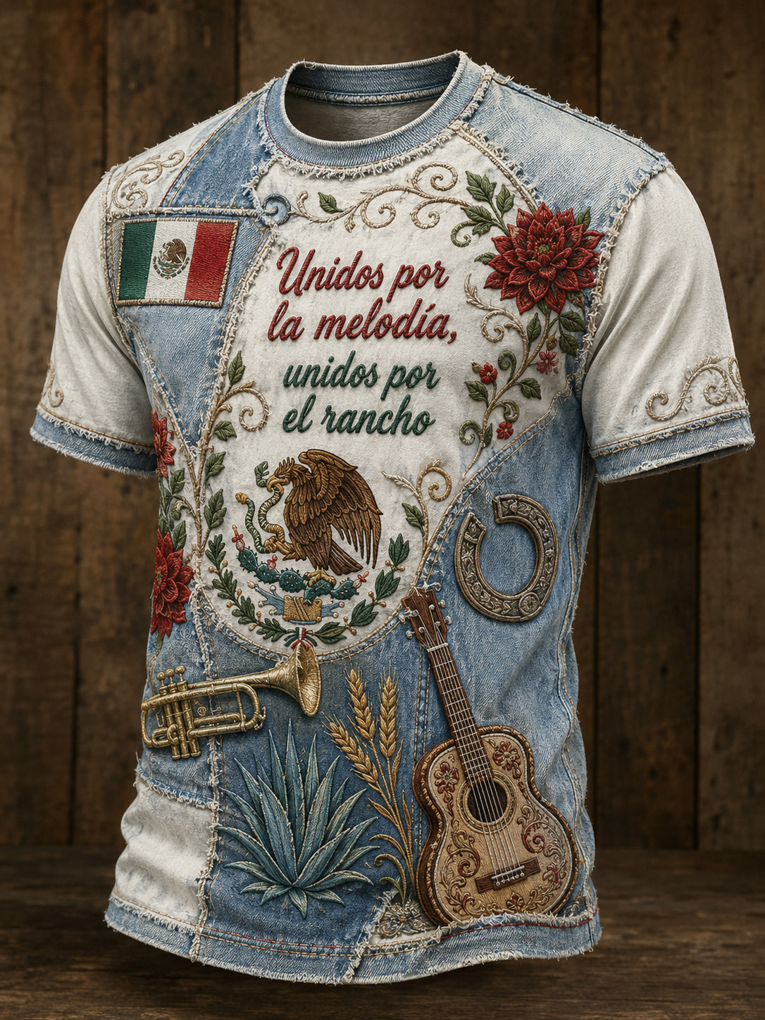 Men's Mexican Independence Day Commemorative Graphic Print T-Shirt