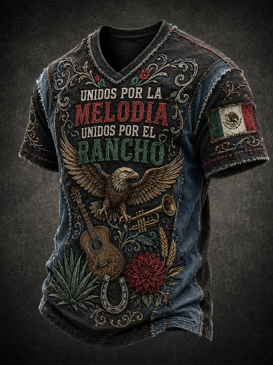 Men's Mexican Independence Day Commemorative Graphic Print T-Shirt