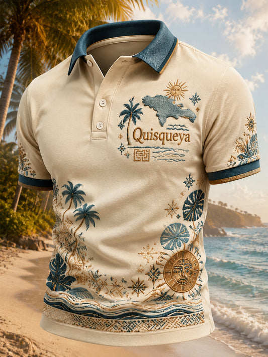 Men's Dominican Quisqueya Print Casual Top