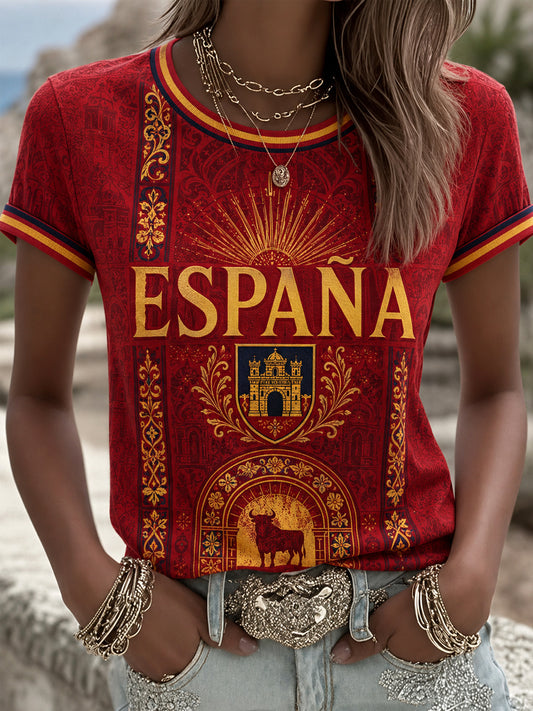 Women's Gift For Football Fans Print Casual Tee