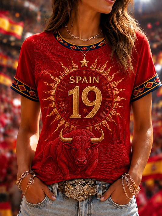 Women's Gift For Football Fans Print Casual Tee