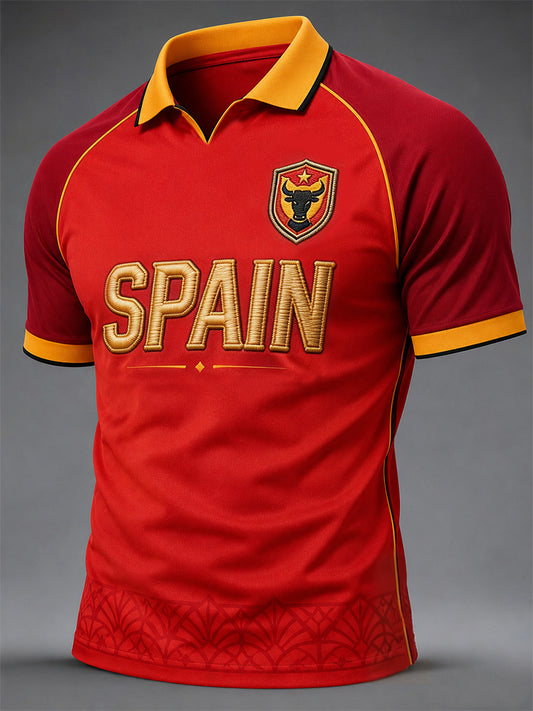 Men's Gift For Football Fans Print Casual Polo