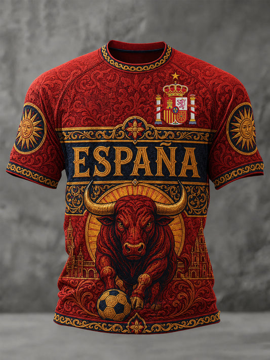 Men's Gift For Football Fans Print Casual Tee