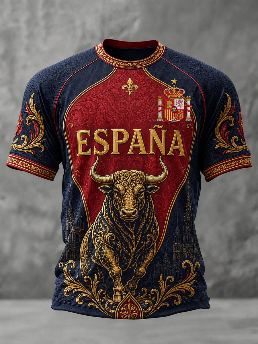 Men's Gift For Football Fans Print Casual Tee