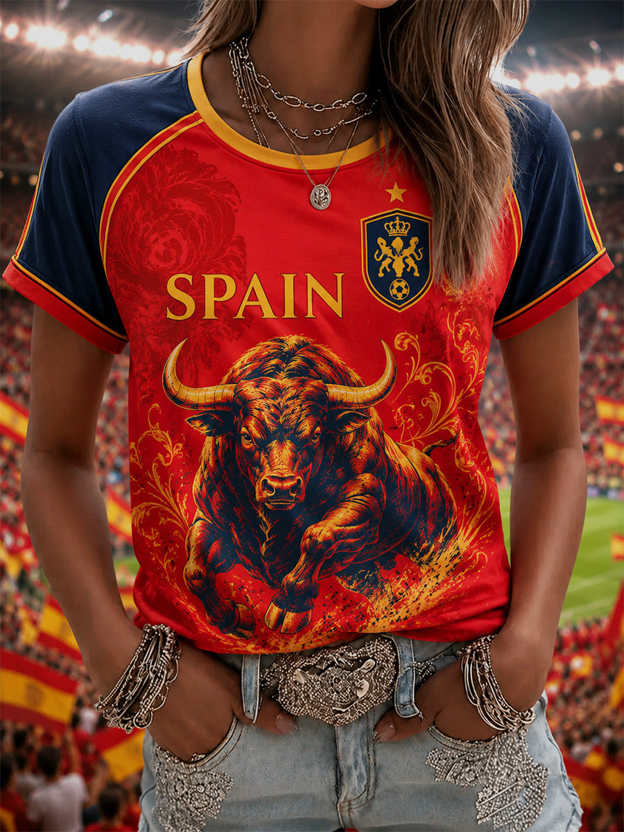 Women's Gift For Football Fans Print Casual Tee