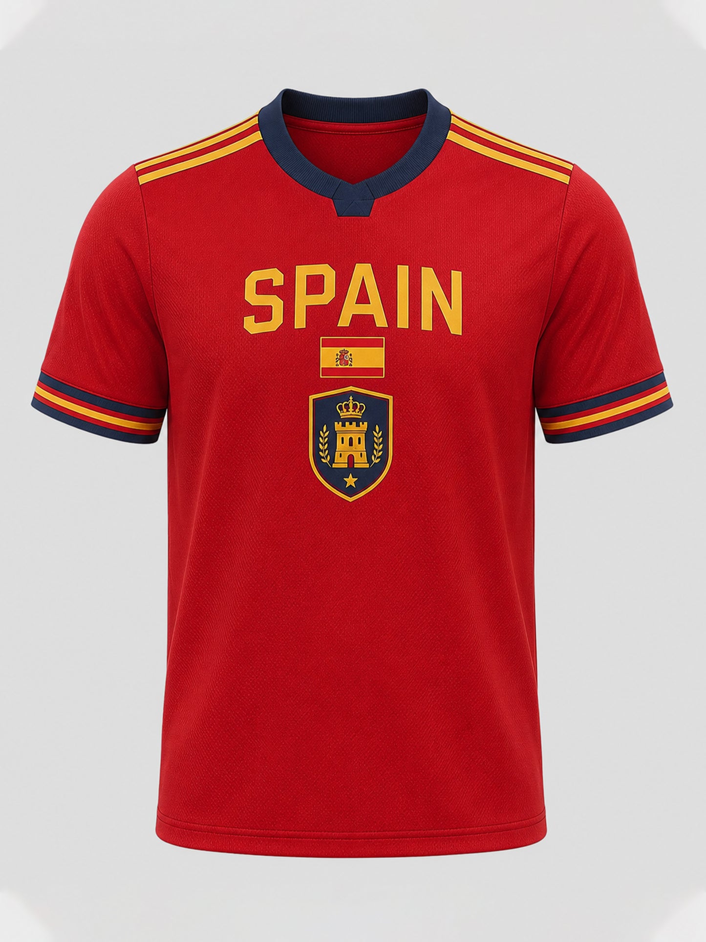 Men's Spanish Football Match Cheering Fan Art Print T-Shirt