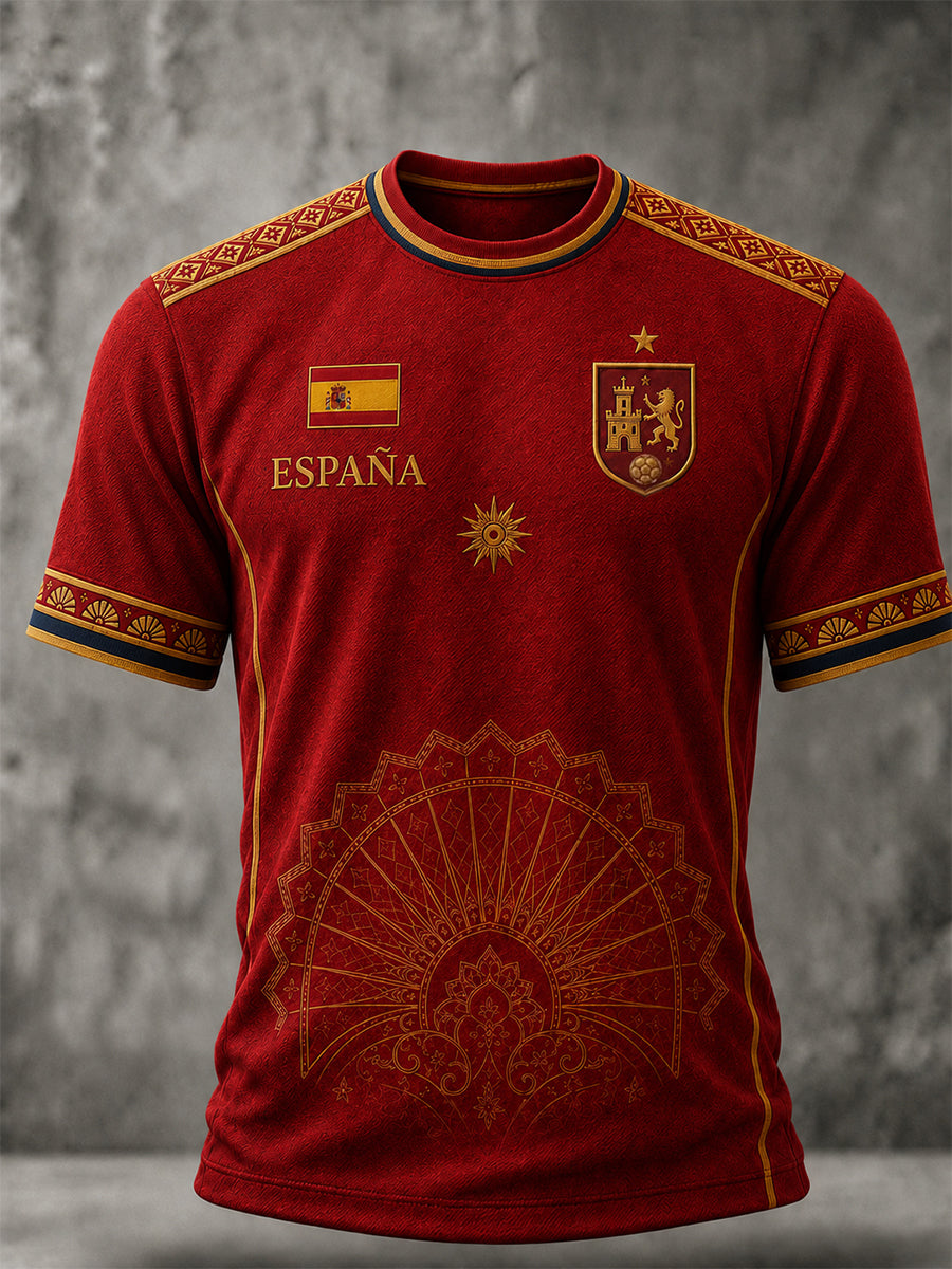 Men's Gift For Football Fans Print Casual Short Sleeve T-shirt