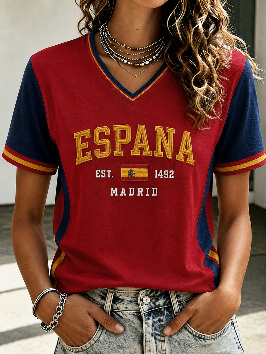 Women's Gift For Football Fans Print Casual Short Sleeve T-shirt
