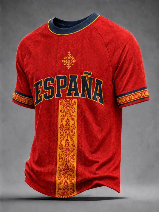Men's Spain Print Casual Tee