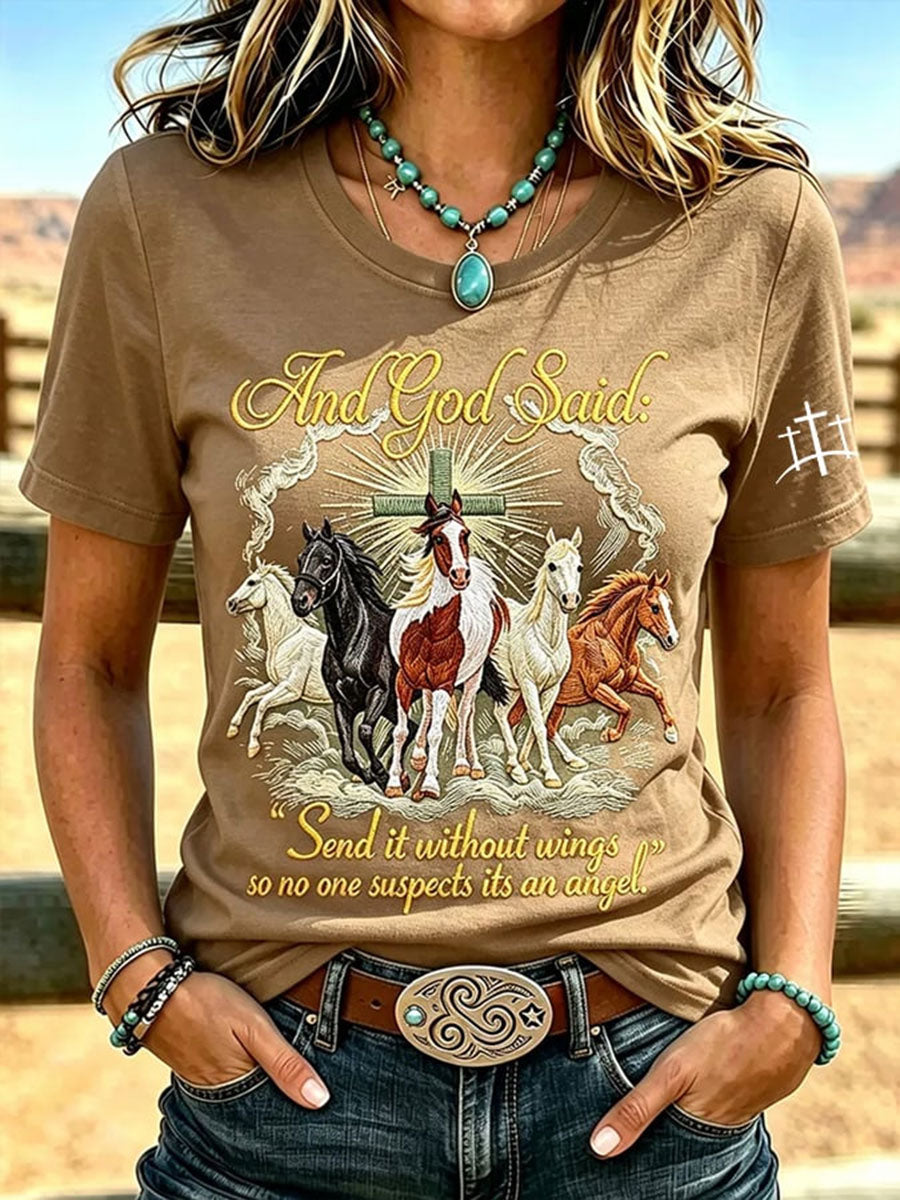 Women's Western Faith & Horse Short-sleeved T-shirt