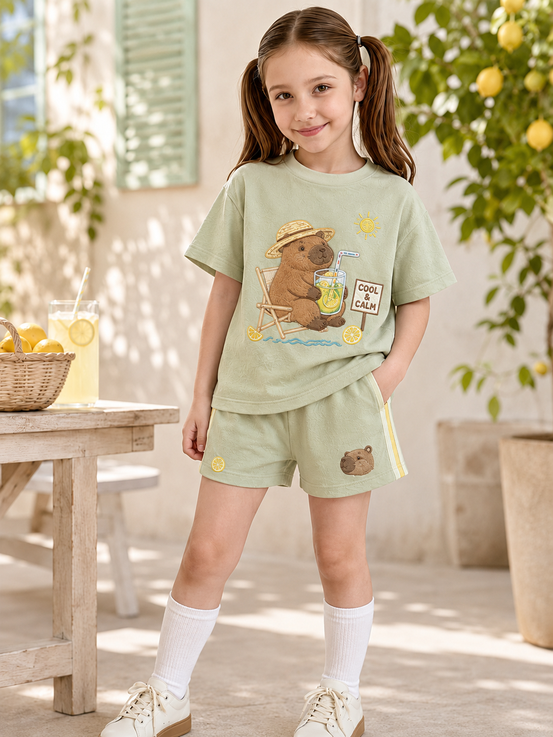 Interesting Animals Short-Sleeve Shirt Set