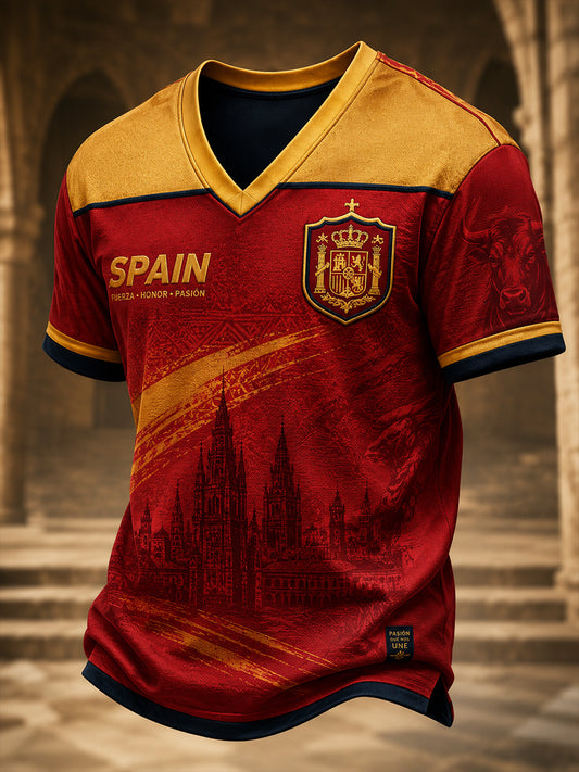 Men's Spain V-neck T-shirt