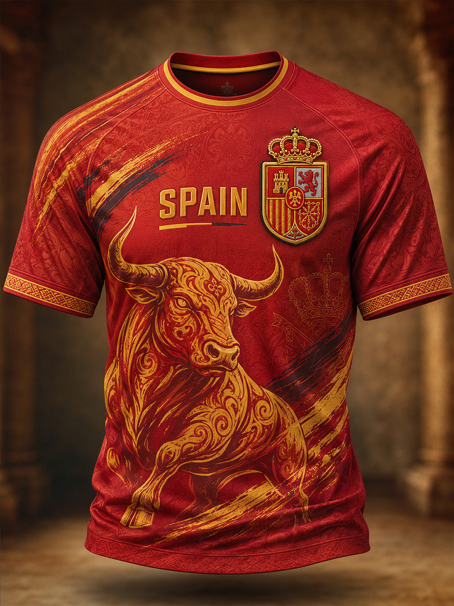 Men's Spain Short Sleeves T-Shirt