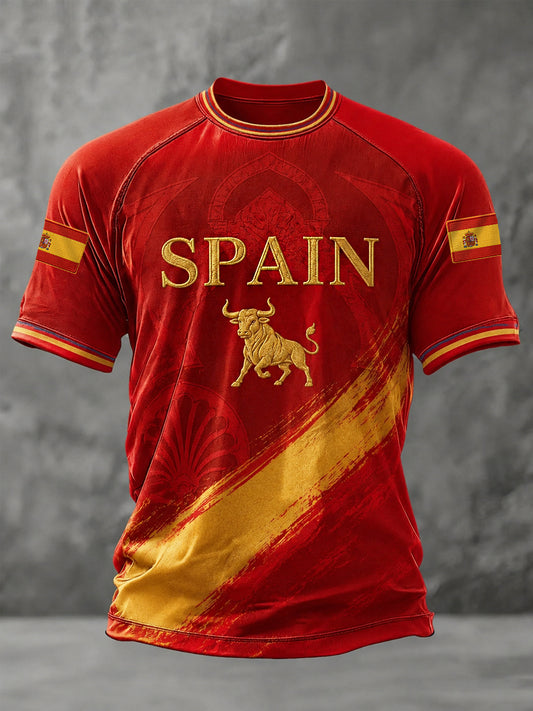 Men's Spain Print Casual Tee