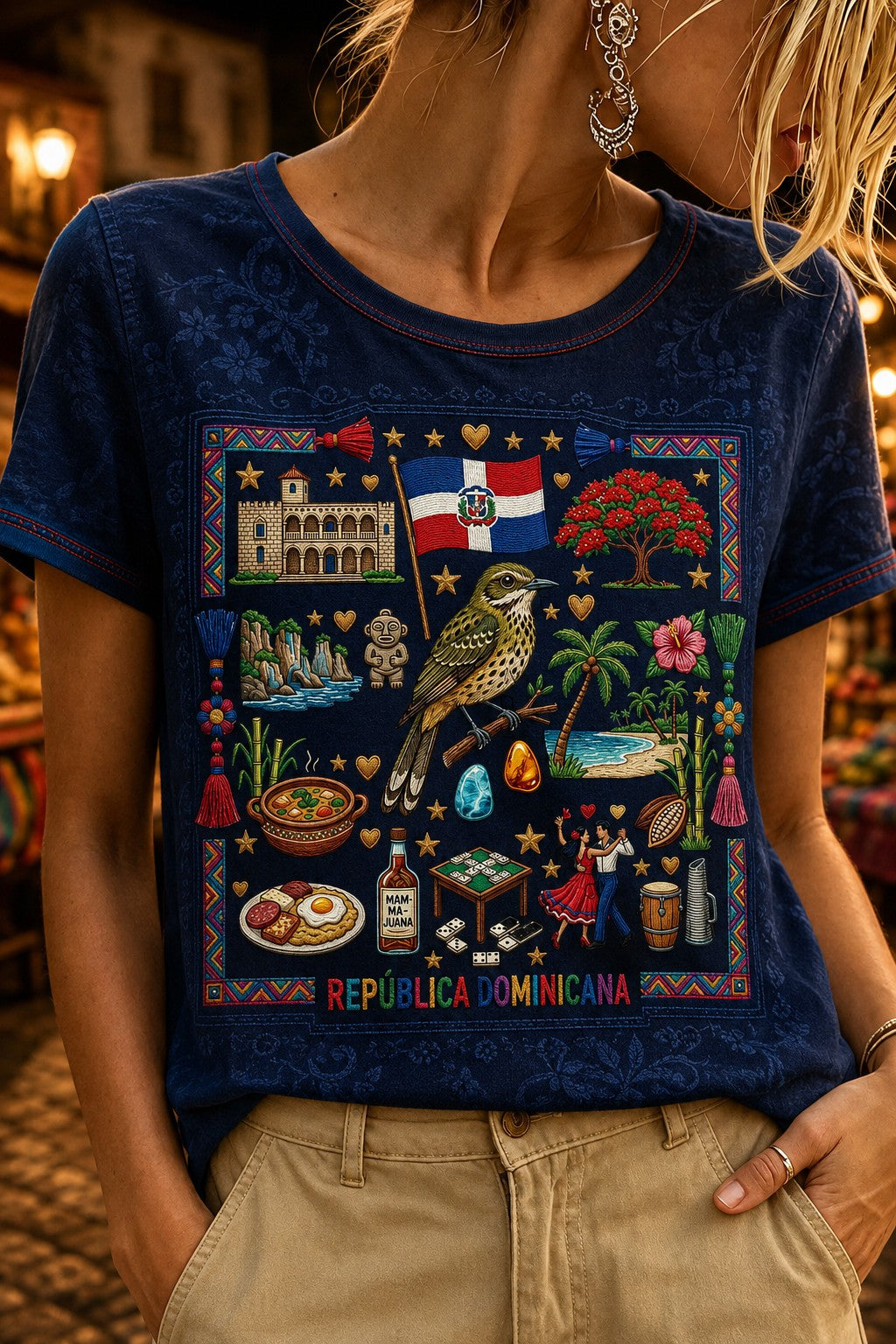 Women's Dominican Printed T-shirt