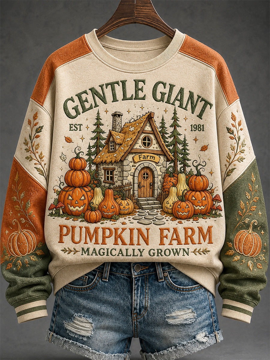 Women's Fall Print Casual Sweatshirt