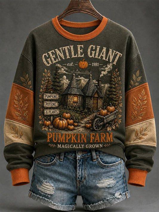Women's Fall Print Casual Sweatshirt