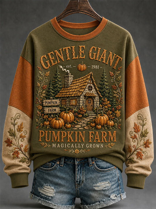 Women's Fall Print Casual Sweatshirt