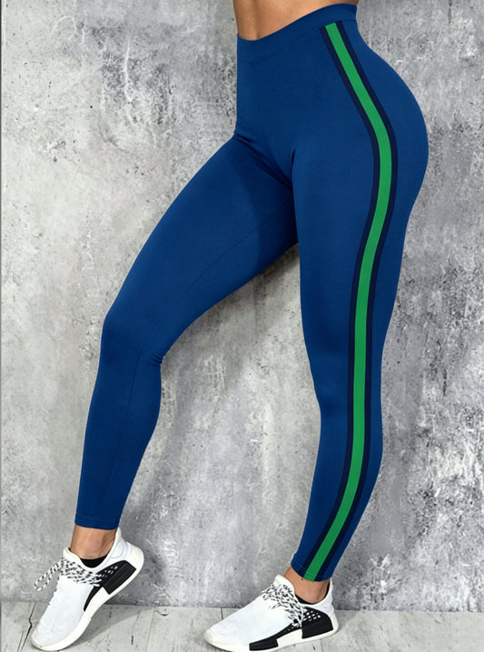 Women's Floral Abstract Seattle Football Support Print Casual Leggings