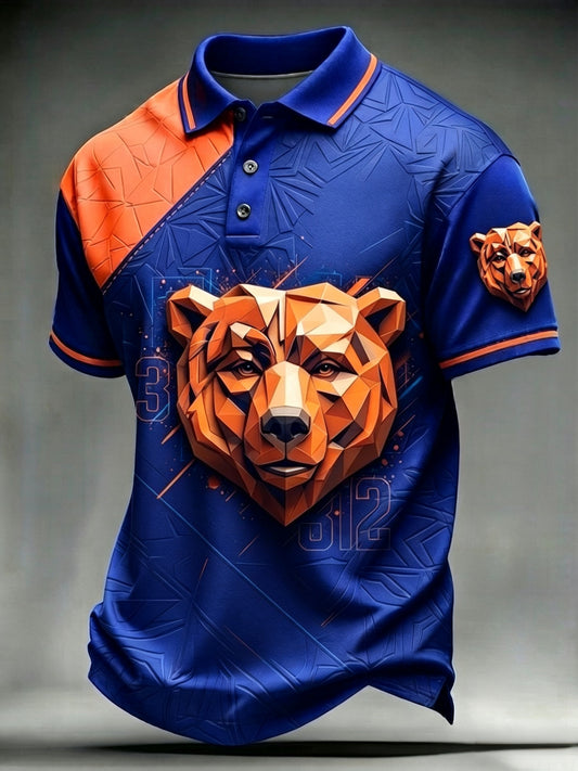 Men's Vintage Football Polo Shirt