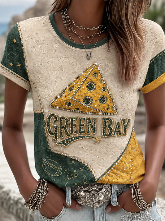 Cheesehead Nation Cropped Crewneck T-Shirt