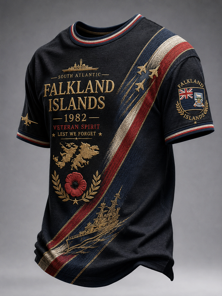 Men's Falklands War Veteran Printed short sleeves t-shirt