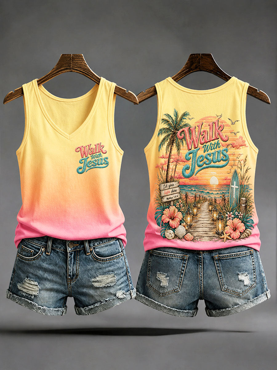 Women's "Walk With Jesus" Resort-Style Casual Vests