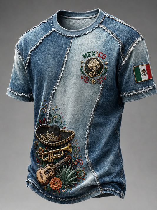 Men's Mexican Independence Day Commemorative Art Print T-shirt