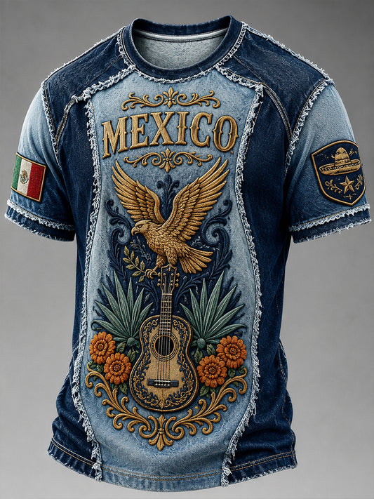 Men's Mexican Independence Day Commemorative Art Print T-shirt