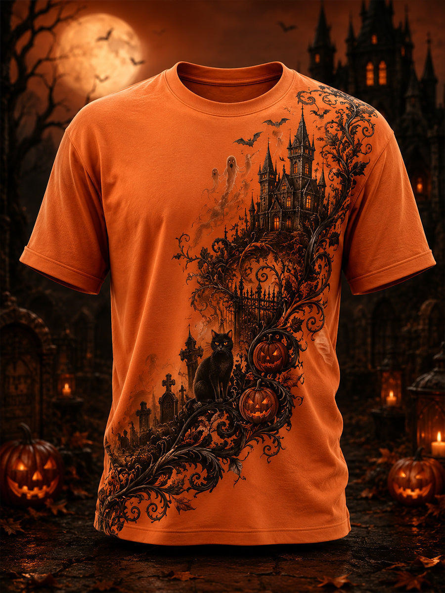Men's Halloween Commemorative Art Print T-Shirt