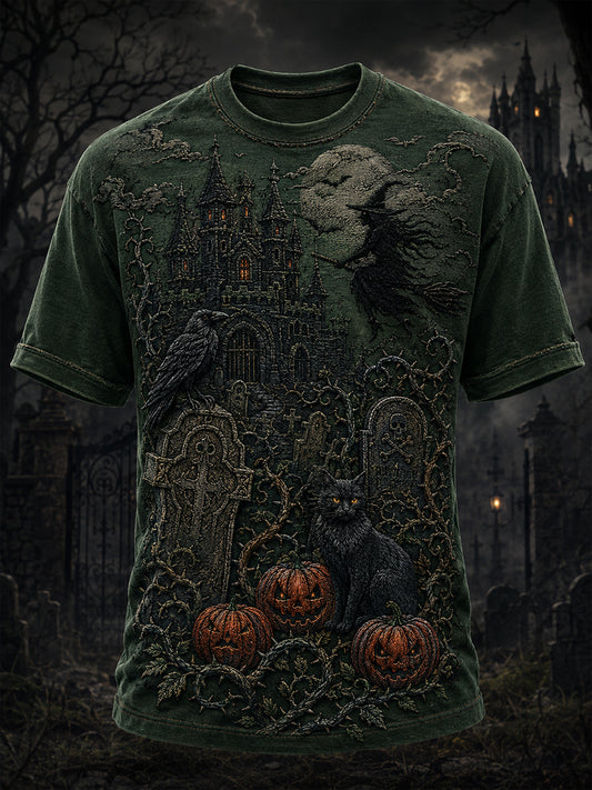 Men's Halloween Commemorative Art Print T-Shirt