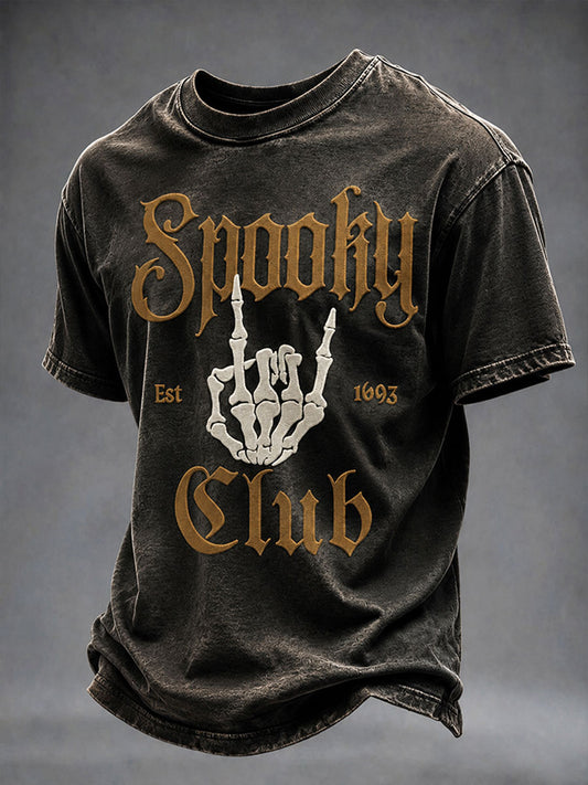 Men's "Spooky Club" Halloween Casual T-Shirt