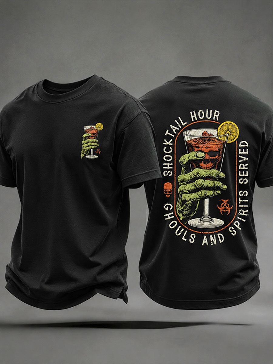 Men's Halloween Monster Cocktail Casual T-Shirt