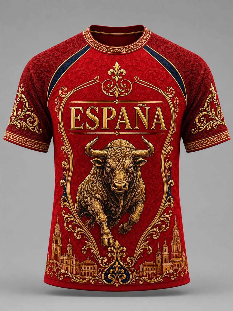 Men's España Print Casual Tee