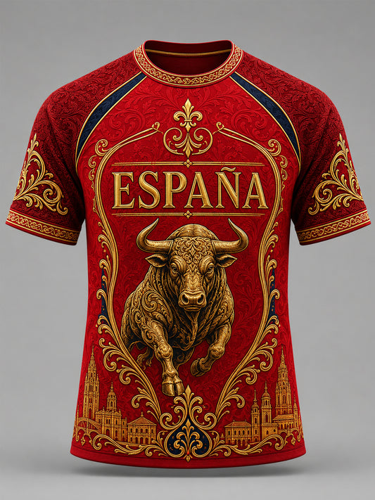 Men's España Print Casual Tee