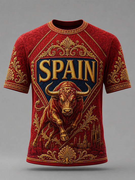 Men's España Print Casual Tee