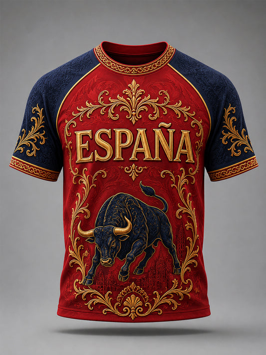 Men's España Print Casual Tee