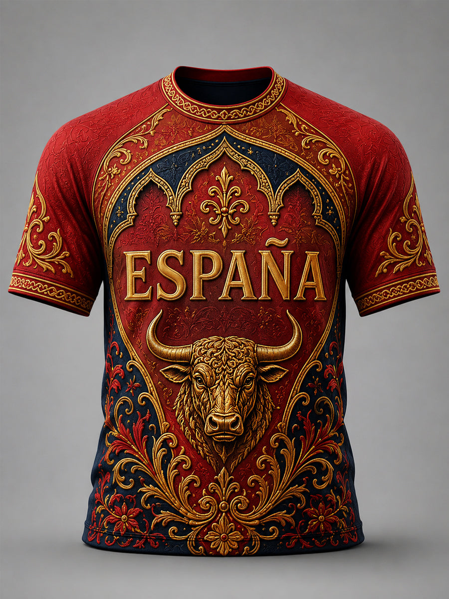 Men's España Print Casual Tee