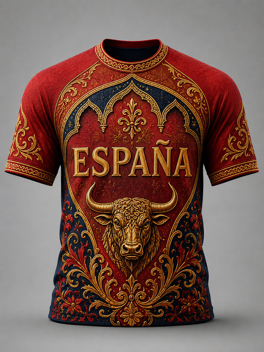 Men's España Print Casual Tee