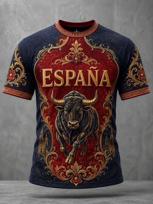Men's España Print Casual Tee