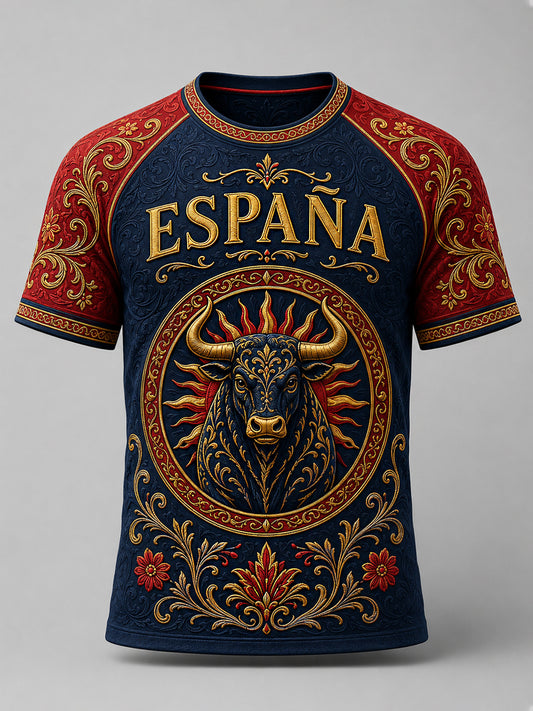 Men's España Print Casual Tee