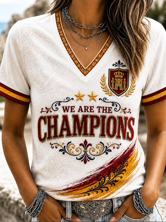 Women's Spain We Are the Champions short-sleeved T-shirt