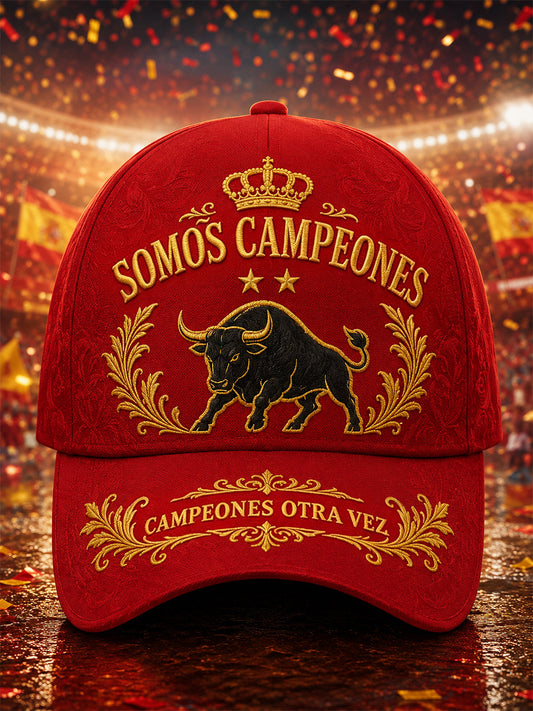 Unisex We Are The Champions 2026 Print Celebrate España Champions Gift For Football Fans Hat