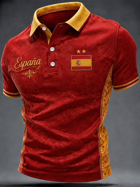 Men's Spain Print Casual Top