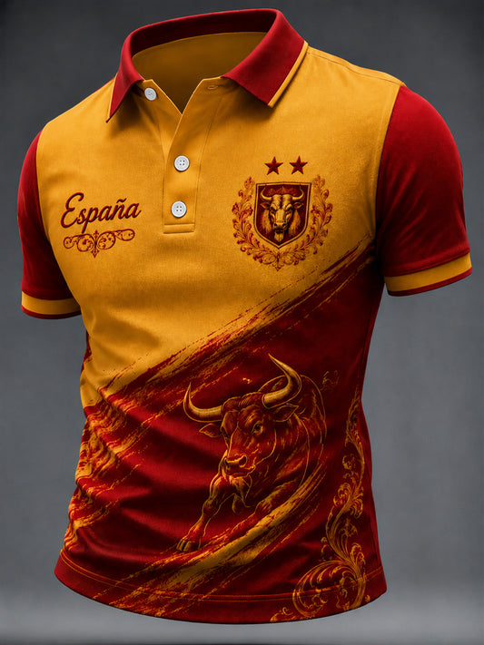 Men's Spain Print Casual Top