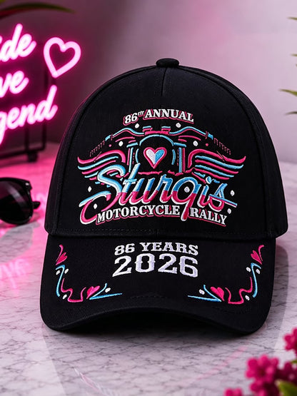 Unisex Motorcycle Rally Printed Cap