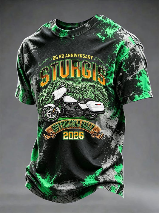 Men's  Motorcycle Rally Printed T-shirt